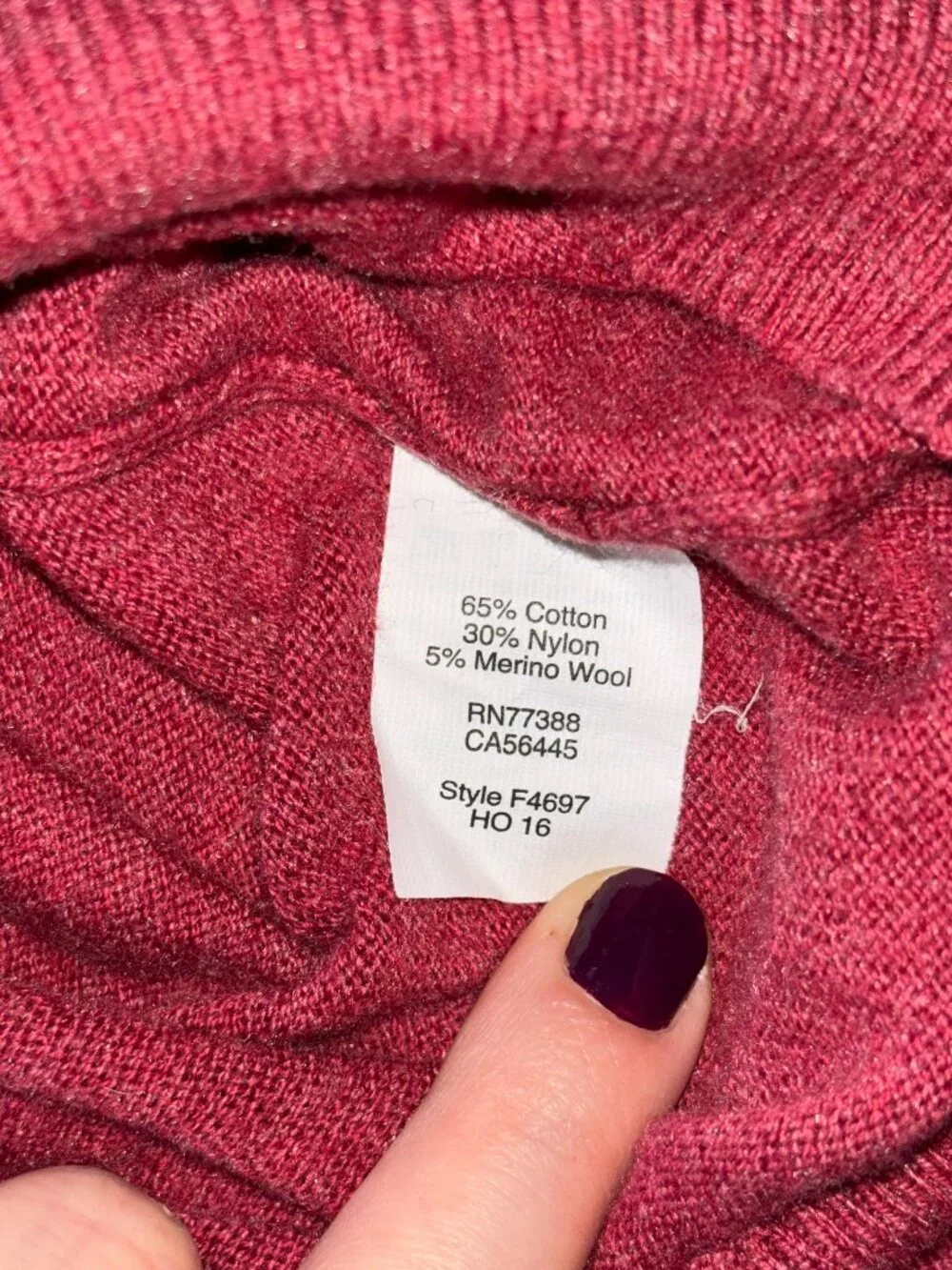 J. Crew • Men's Merino Wool Blend Maroon V-neck Sweater